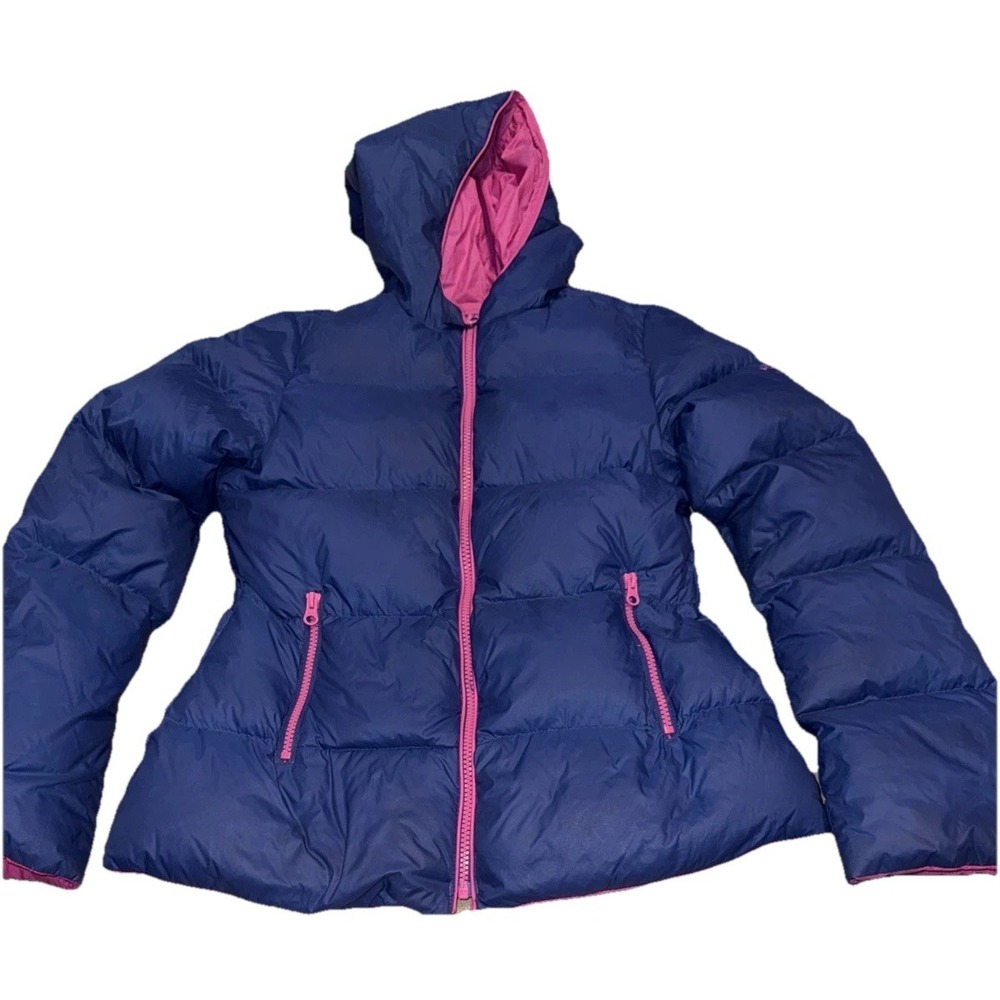 Hawke & Co Down Feathers Purpleish Blue/Pink Puffer‎ Jacket Girls Youth Sz 16